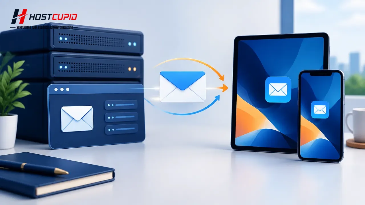 How to Add a cPanel Email Account to an iPhone or iPad — technical guide illustration