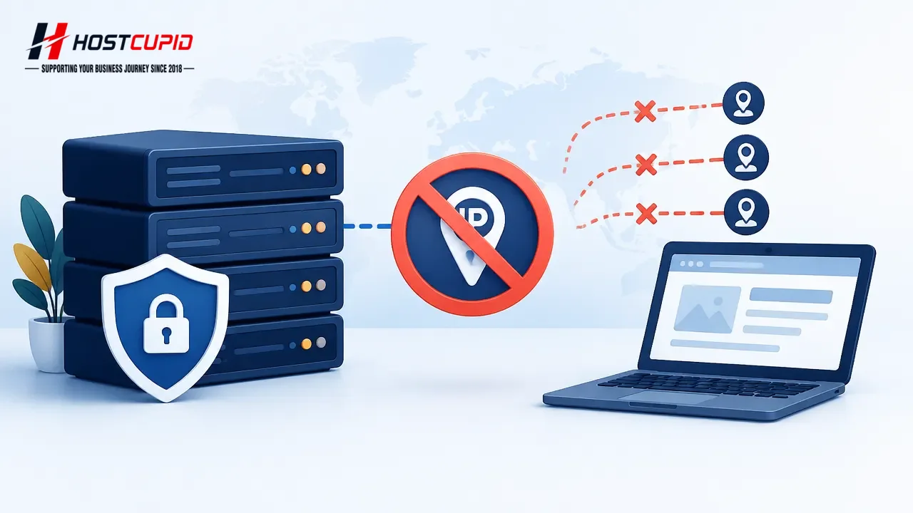 Block an IP address with cPanel IP Blocker — technical guide illustration