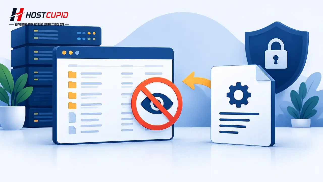 Disable Directory Browsing with .htaccess — technical guide illustration