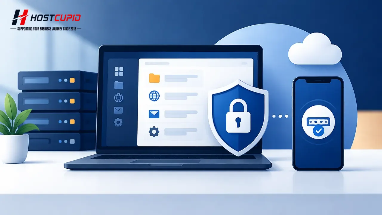 Enable Two-Factor Authentication in cPanel — technical guide illustration