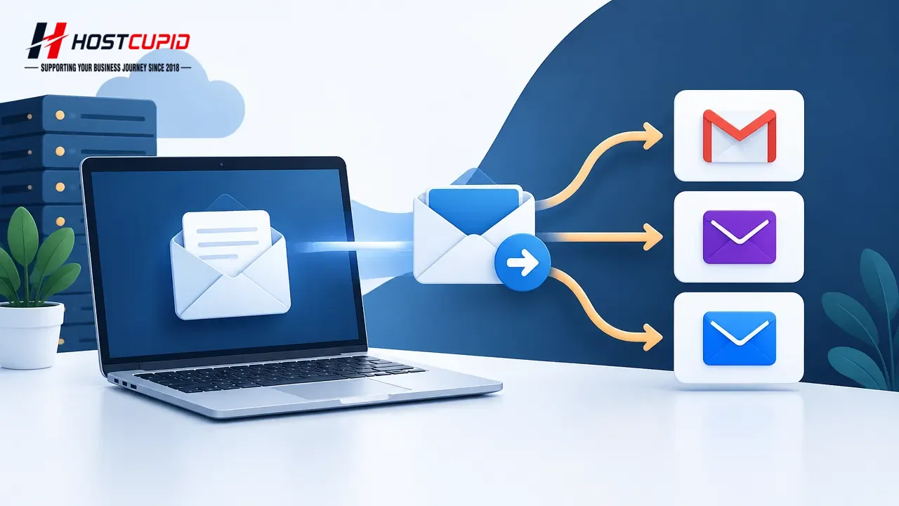How to Forward Email to Gmail, Yahoo, or Another Email Provider — technical guide illustration