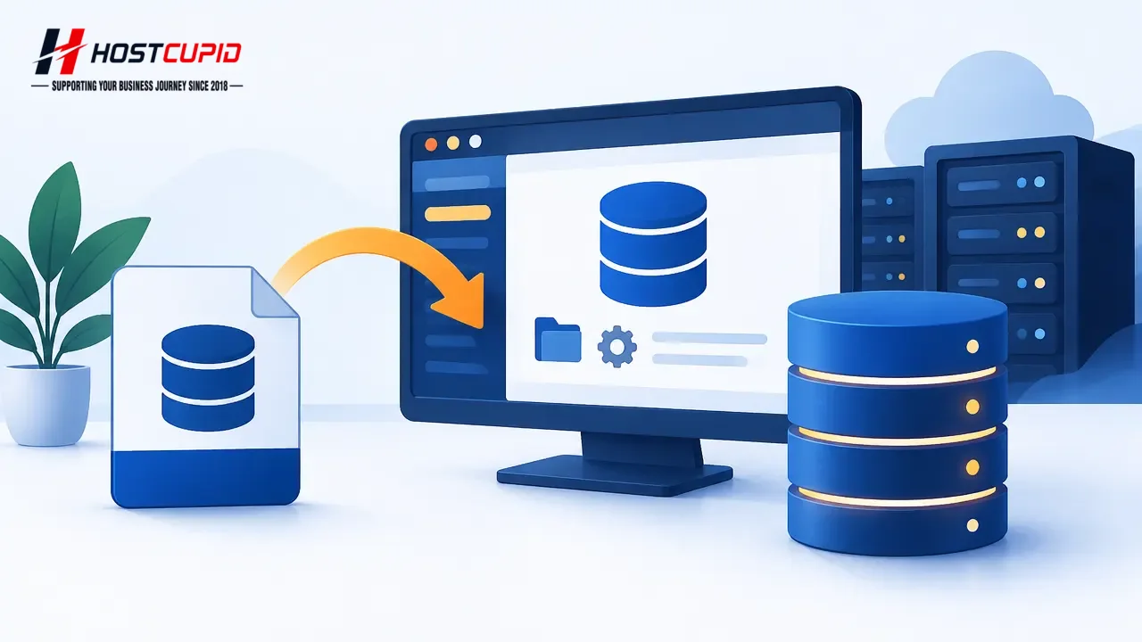 How to Import a Database Using phpMyAdmin in cPanel — technical guide illustration