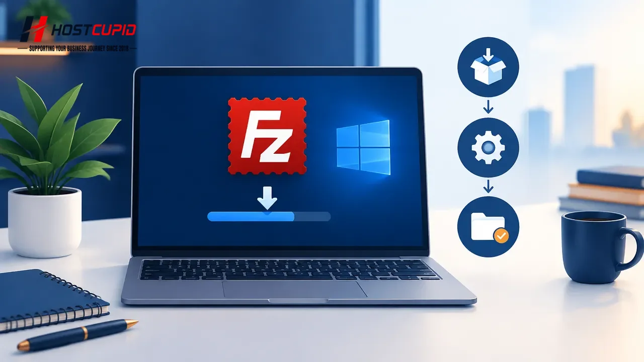How to Install FileZilla on Windows — technical guide illustration