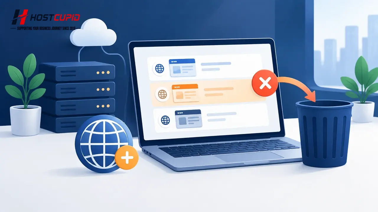 How to Remove an Add-on Domain in cPanel — technical guide illustration