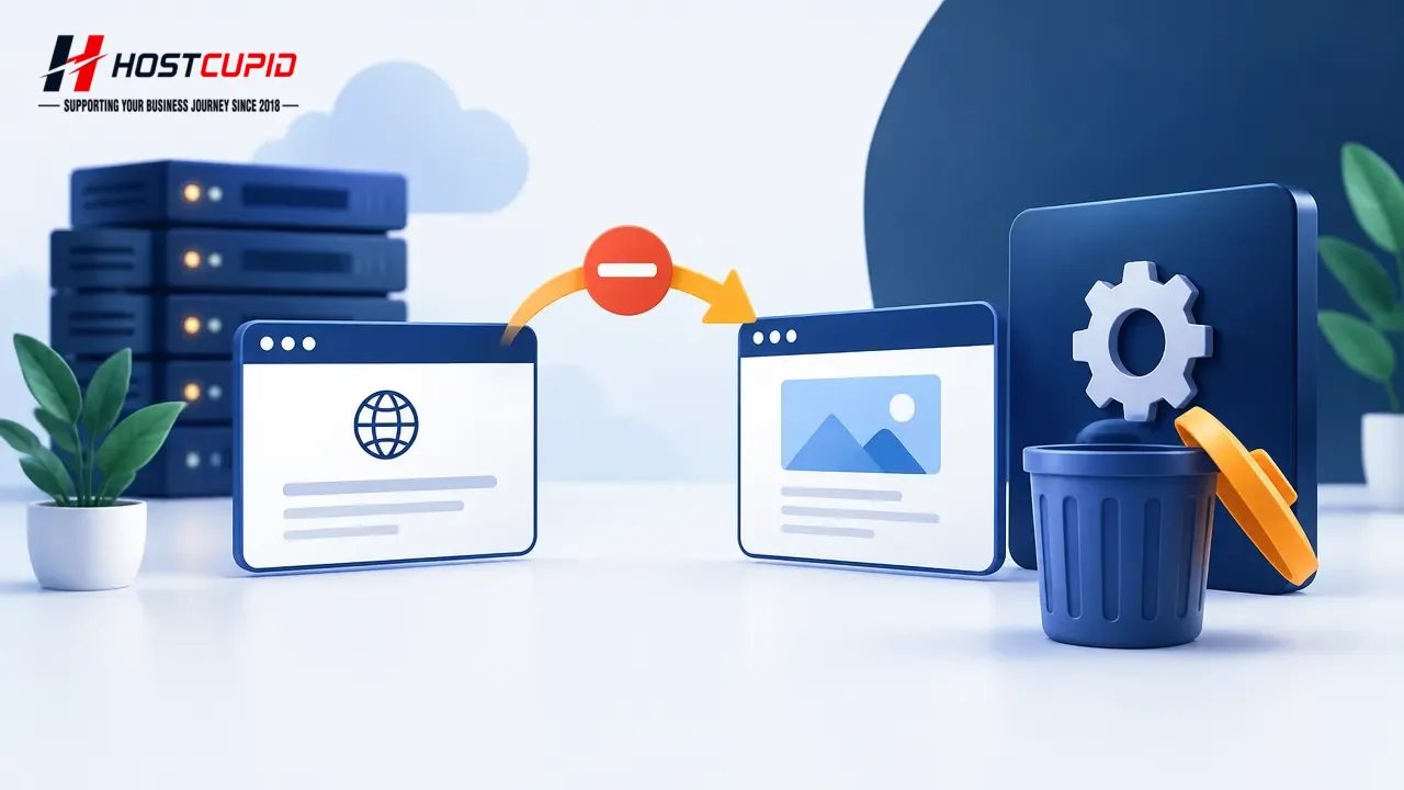 How to Remove a Domain Redirect in cPanel — technical guide illustration