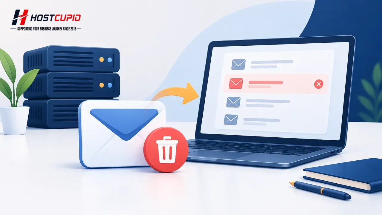 How to Remove an Email Account in SiteWorx — technical guide illustration