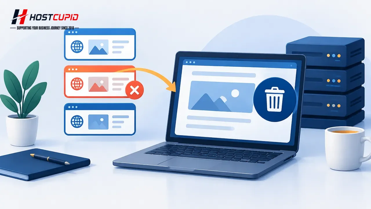 How to Remove a Secondary Domain in SiteWorx — technical guide illustration
