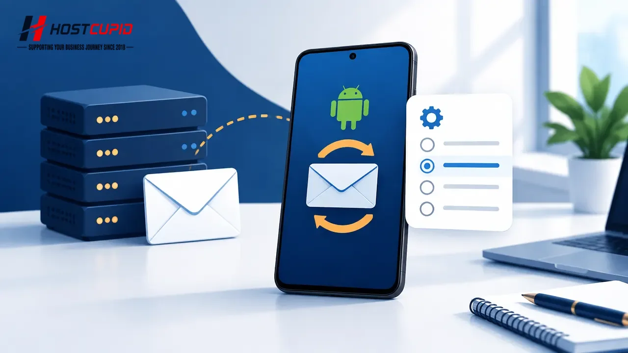 Set the Sync Frequency for cPanel Email on Android — technical guide illustration