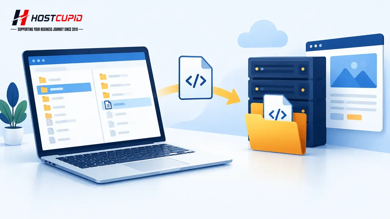 Upload an Index File Using FileZilla — technical guide illustration