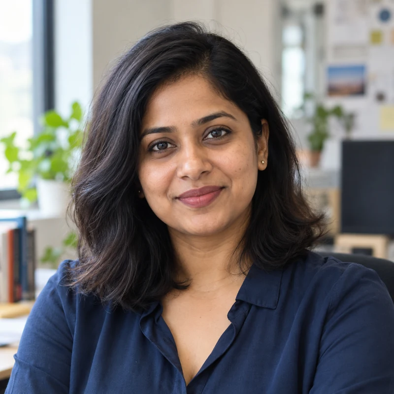 Portrait of Ananya Krishnan, HostCupid editorial persona