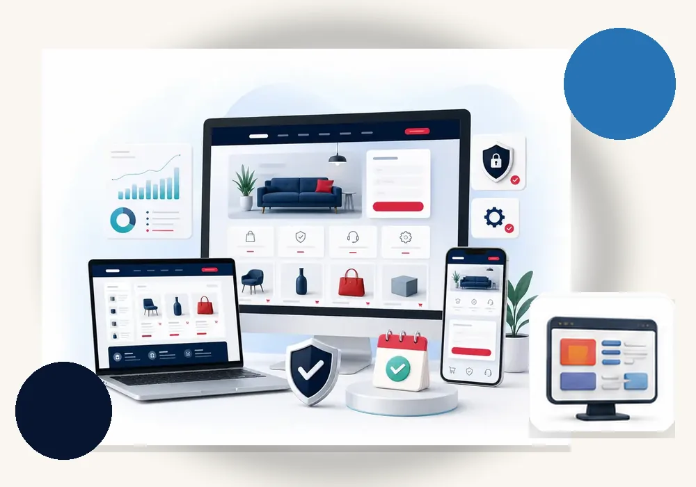 3D website maintenance and care workspace for updates, backup and support