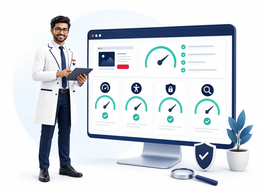 HostCupid Web Doctor checking a business website