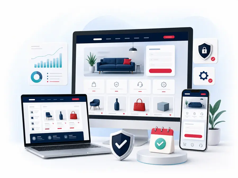 Indian website development team creating a responsive and trustworthy business website